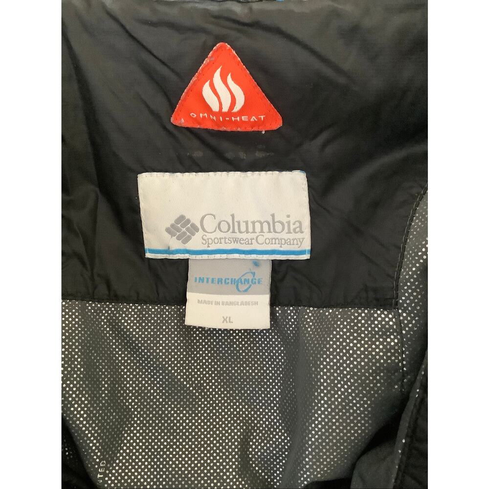 Columbia Men's XL Black Interchange Omni-Heat Hooded Puffer Jacket Winter HR9-29 - Picture 8 of 9